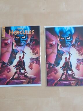 Disney Hercules Comic Cover Set - Vibrant Multicolor Art